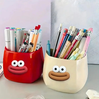 Magnetic Desktop Storage Box - Multi-Functional Pen Holder & Organizer for Home Office Kitchen Bathroom