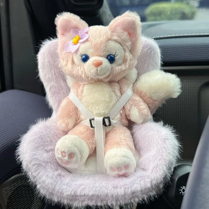 New 15-17cm Labubu Doll Safety Seat – Cute Doll Air Outlet Aromatherapy Decoration for Car Interior