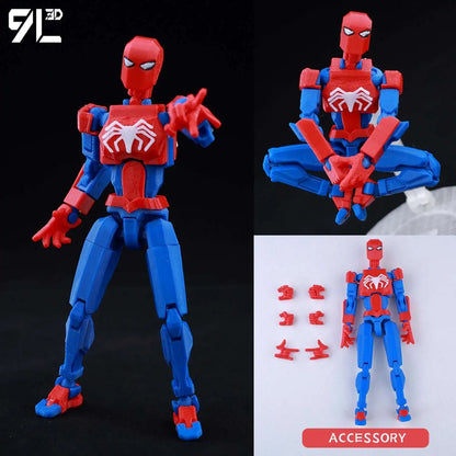 9L3D Lucky13 T13 Action Figures — 3D Printed Deadpool, Wolverine, Batman, Spider-Man & Venom Anime Model Toys, Collectible Gift