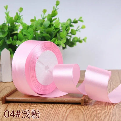 Silk Satin Ribbon Roll - 22M Craft Ribbon for DIY Bows Gift Wrapping Wedding Party Decorations in 6mm to 50mm Sizes