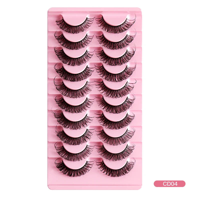 2/10 Pairs 3D Mink Strip False Eyelashes – Dramatic Fake Lash Extensions for Makeup