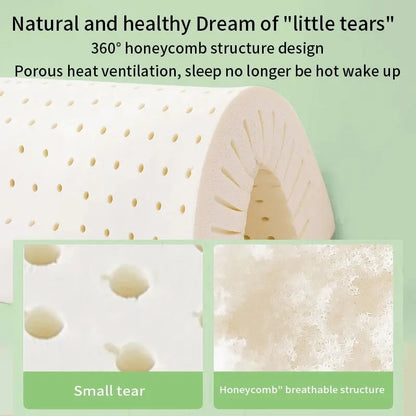 Thai Natural Latex Memory Pillow — Adult Cervical Sleeping Pillow for Home & Dormitory