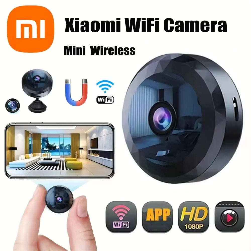 Xiaomi A11 Mini WiFi Security Camera - 1080P HD Wireless Rechargeable Monitoring Camera with Motion Detection & Remote Video Recording