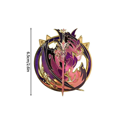 Honkai Star Rail & Genshin Impact Character Pins - Kawaii Metal Cosplay Brooch Badges for Fans