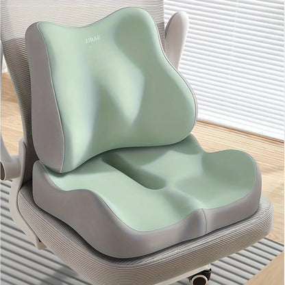 Memory Foam Seat Cushion - Lumbar Support Pad for Car, Office Chair & Desk Use