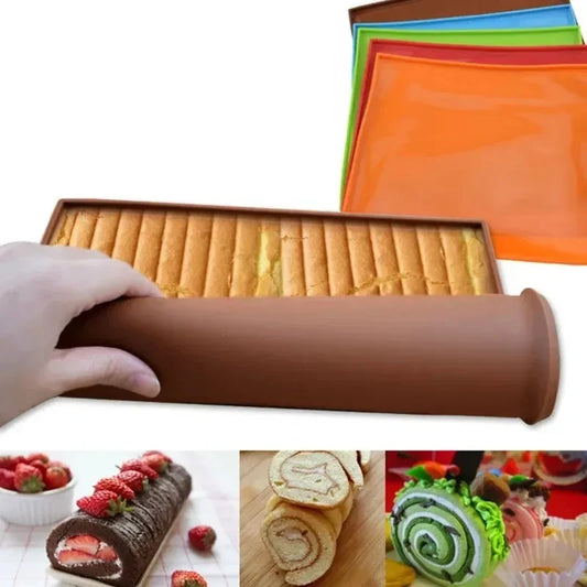 Non-Stick Silicone Baking Mat - Reusable Macaron, Swiss Roll & Pastry Baking Sheet
