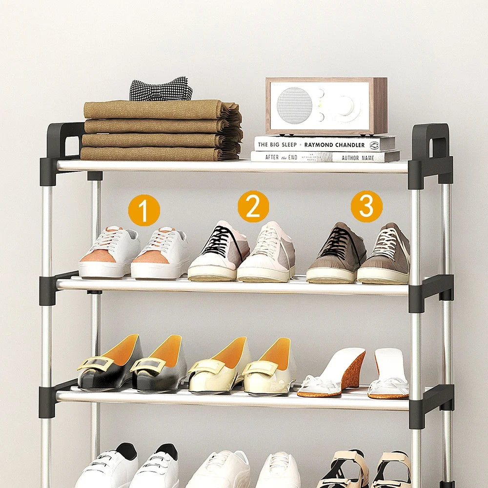 Multi Layer Shoe Rack - 3-7 Tier Dustproof Space Saving Storage Cabinet for Entryway & Home Shoe Organization