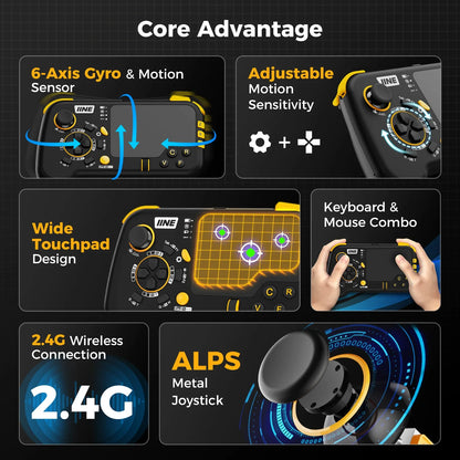 IINE Ungrade Wireless Mouse & Keyboard Combo — Touchpad Controller Set for PC