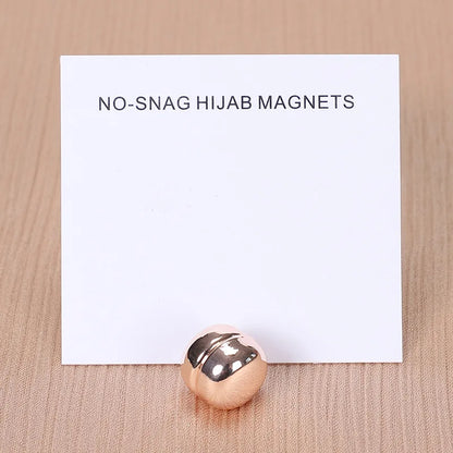 WLP Magnetic Hijab Clips - Solid Color Round Strong Magnet Pins for Silk Scarves Shawls Turban Accessories