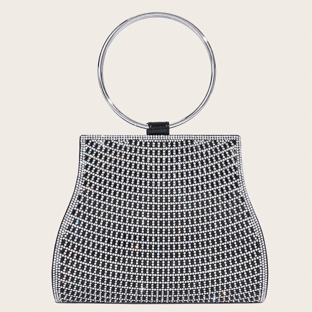 Women’s Rhinestone Diamond Evening Bag – Bridal Clutch Purse for Party, Wedding & Special Occasions