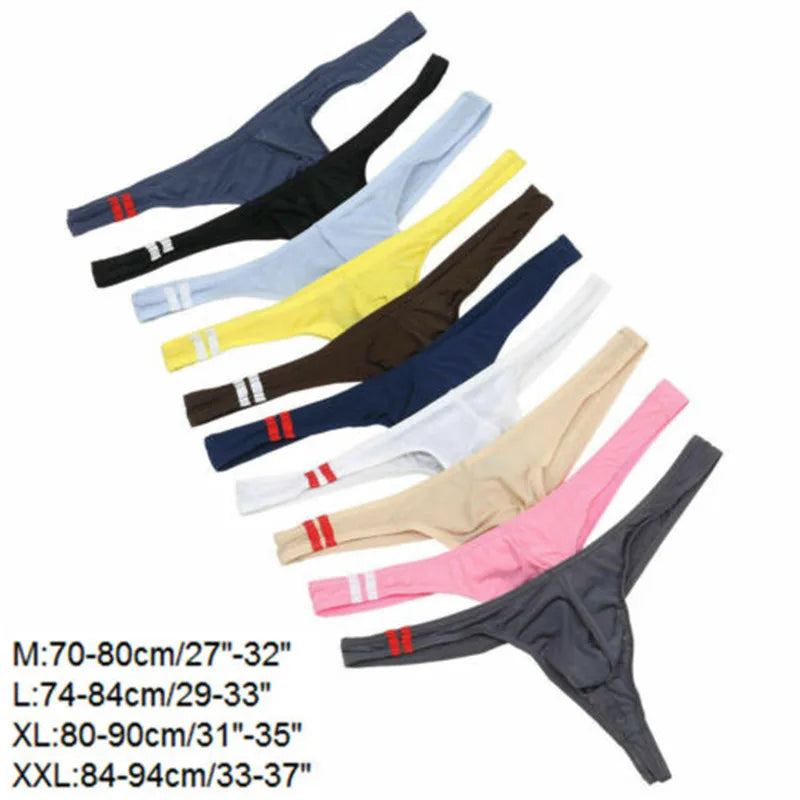Men’s Breathable Low Cut Briefs – Soft Stretch Skin-Friendly Sexy Thong Underwear for Daily Comfort Fit