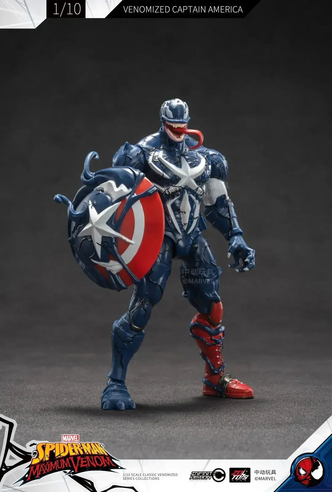 ZD 1/10 Marvel Legends Action Figures – Venom, Spider-Man, Iron Man, Thanos, Captain America, Black Panther Toy