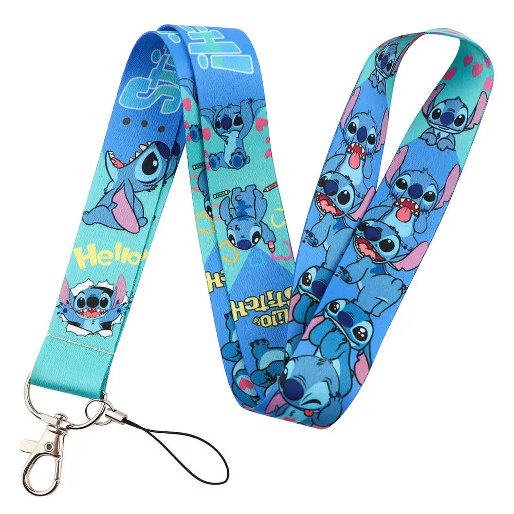 Stitch Cute Cartoon Lanyard – Keychain, ID & Credit Card Holder, Mobile Phone Charm Neck Strap Gift