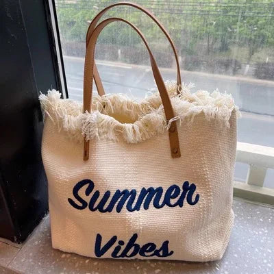 Women’s Large Canvas Tote Bag – Casual Shoulder & Handbag for Beach, Shopping, and Everyday Use