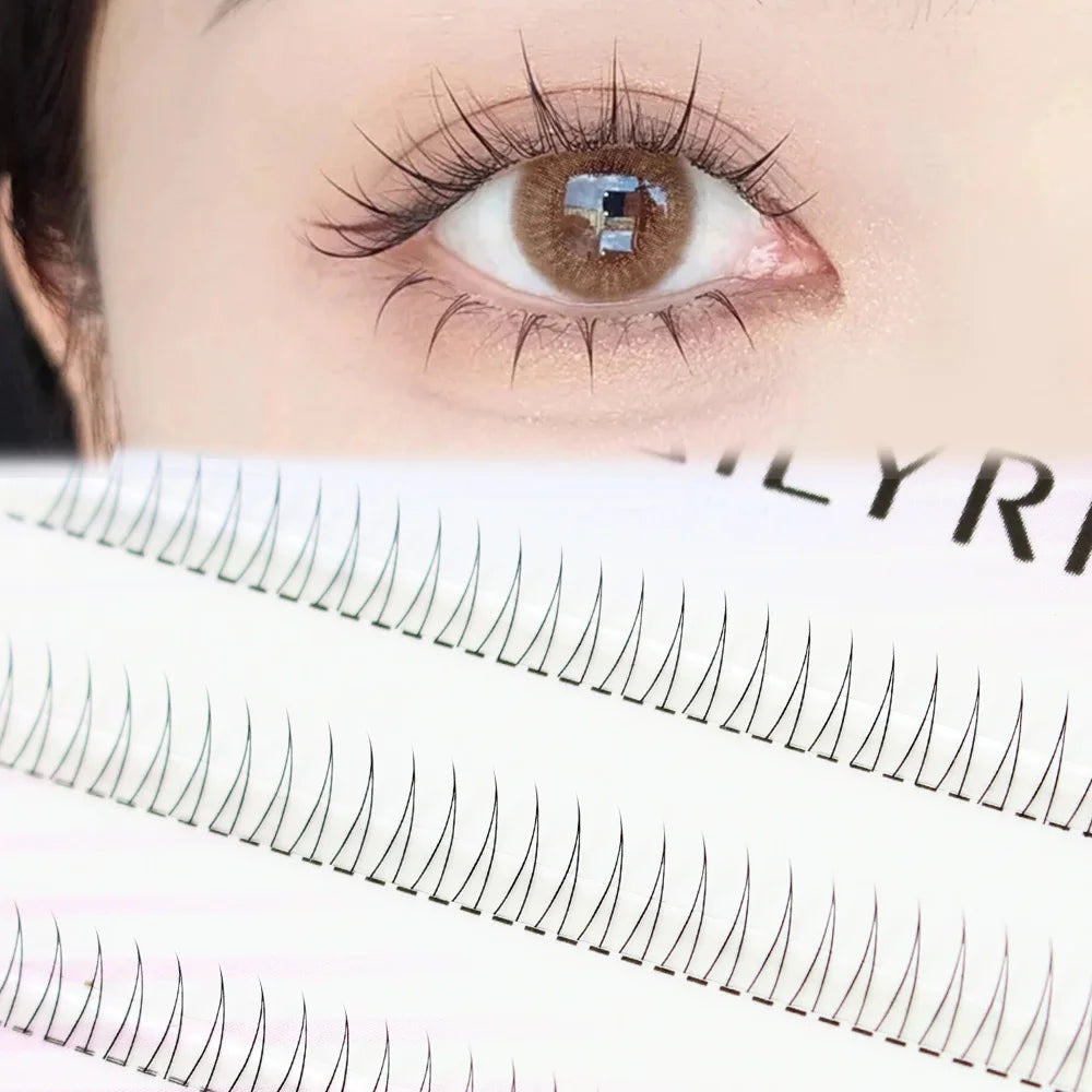 J Curl V-Shape Manga Under Eyelashes – Soft Black Bottom Lash Clusters for Natural Comic Eye Look