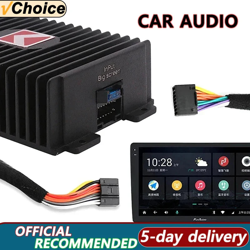 Car DSP Amplifier Hi-Fi Audio Booster - 4*80W Digital Sound Processor for Android, Speaker, Subwoofer & Car Radio Stereo