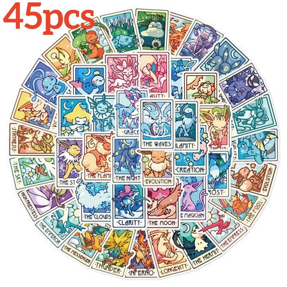 45/90PCS Pokémon Kawaii DIY Stickers - Cute Luggage, Graffiti & Toy Decals for Kids, Gifts & Decorations