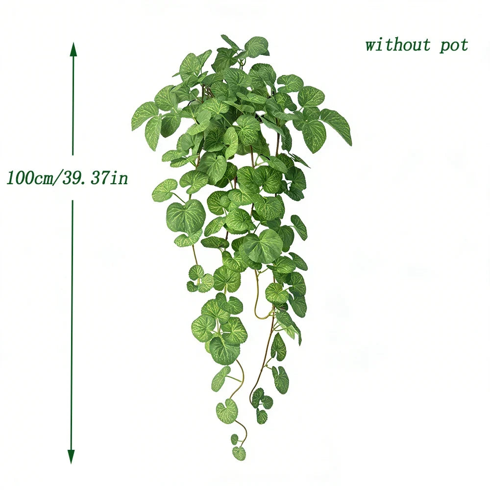 Artificial Begonia Vine - Silk Hanging Magnolia Leaf Garland for Home, Garden & Wall Decor