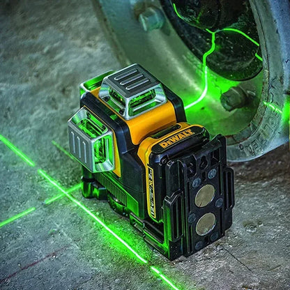 Dewalt DW089LG Laser Level - 3x360 Degree Vertical and Horizontal Lines, 12V Lithium Battery, Green Laser for Outdoor Use