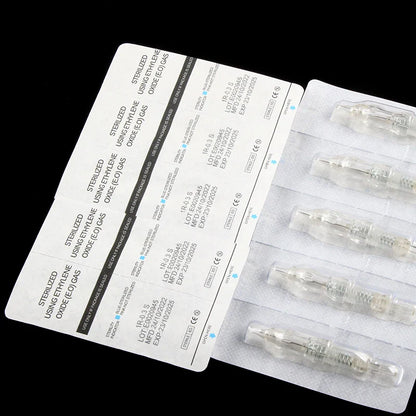 10/50PCS Disposable Tattoo Cartridges – Revolution Needles for Eyebrow & Lip PMU, Fits P300 Machine