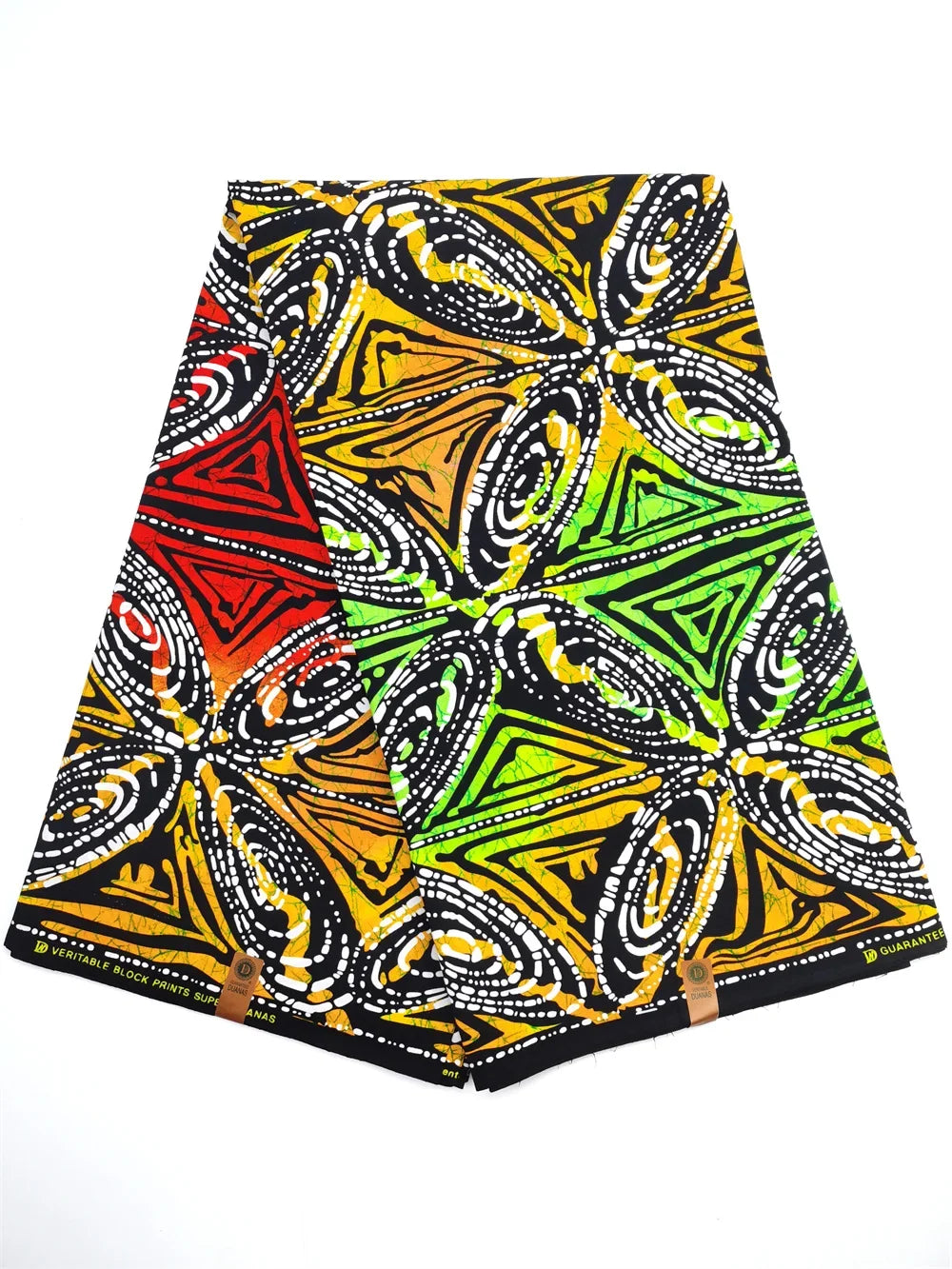 African Real Wax Ankara Fabric - 100% Cotton 6 Yards Nigerian Print Party Dress Sewing Material