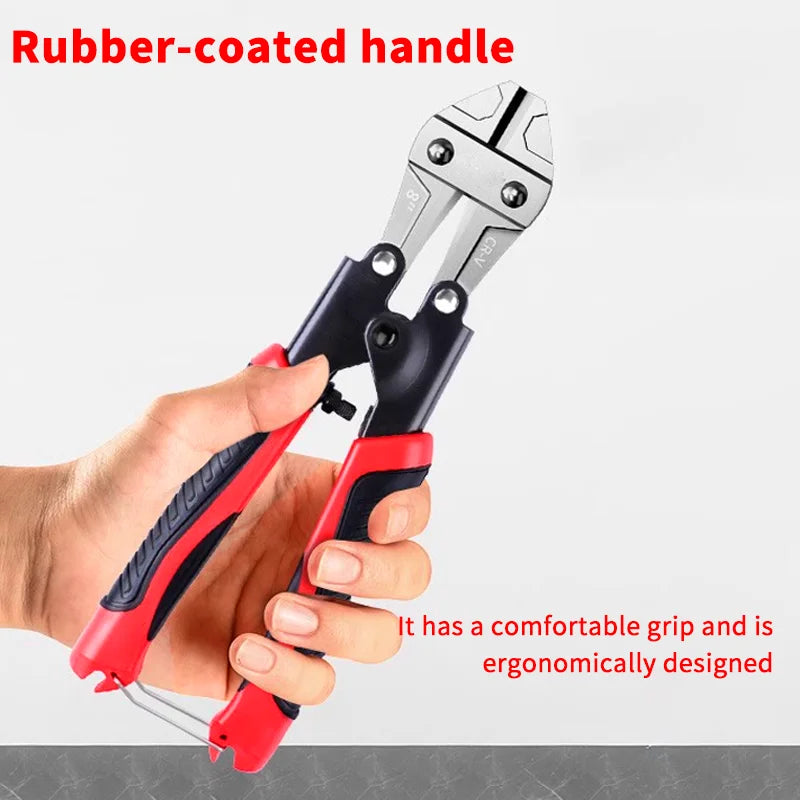 Mini Bolt Cutter Chrome Vanadium Steel - Sharp Wire & Bar Cutting Tool with Labor-Saving Handle