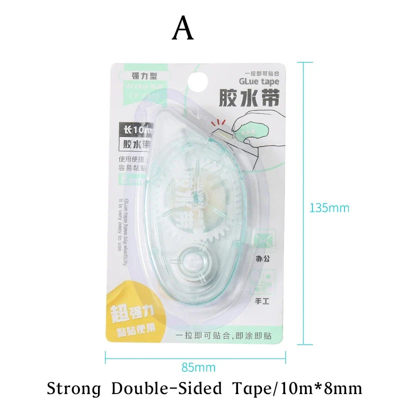 10m Double Sided Adhesive Tape - 8mm Strong Glue Roller for DIY Scrapbooking, Office & Craft Supplies