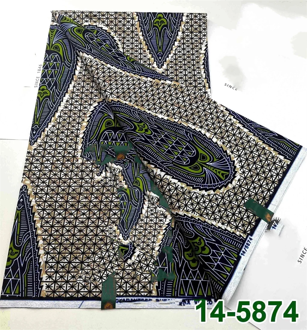 Latest Style Ankara Wax Print Fabric - 100% Cotton High Quality Soft African Real Wax Material
