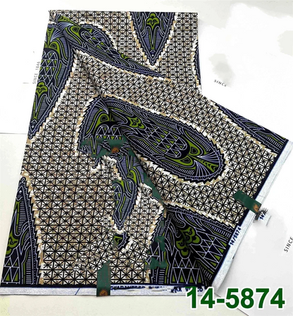 Latest Style Ankara Wax Print Fabric - 100% Cotton High Quality Soft African Real Wax Material
