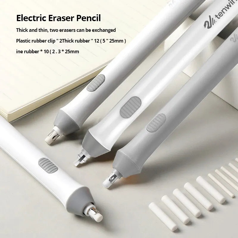 Electric High Gloss Eraser for Sketch Art | Automatic Rotating Eraser for Children's Student Stationery