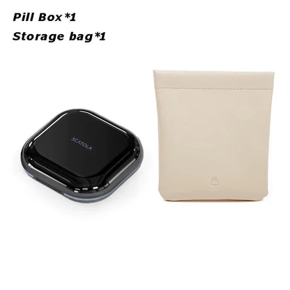 Mini 4-Compartment Pill Box - Lightweight Portable Travel Medicine Storage Case for Daily Use