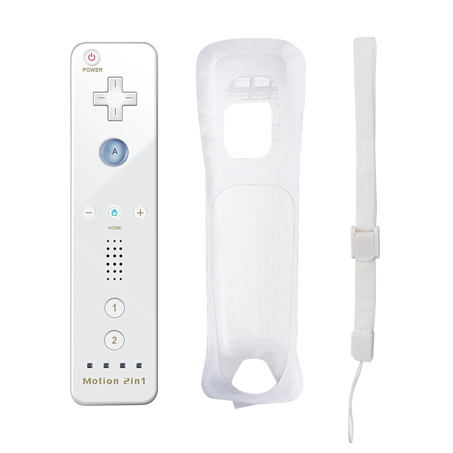 2-in-1 Wireless Controller for Nintendo Wii – Motion Plus Remote with Silicone Case