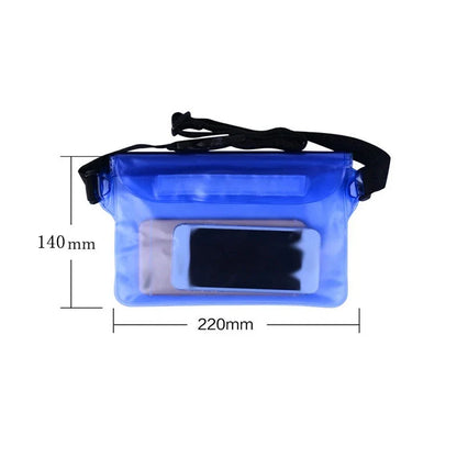 Waterproof Swimming Waist Bag - Sealed Dry Phone Case for Diving, Skiing, Boating, Beach & Water Sports