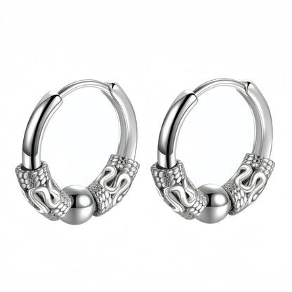 Long Hanging Cross & Leaf Hoop Earrings – Vintage Stainless Steel Hip Hop Unisex Jewelry Accessories