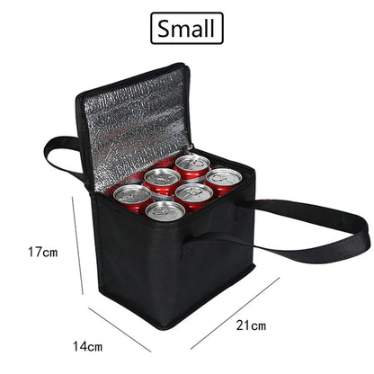 Portable Insulated Lunch Cooler Bag – Folding Thermal Picnic Tote, Ice Pack Food & Drink Carrier, Beer Delivery Bag