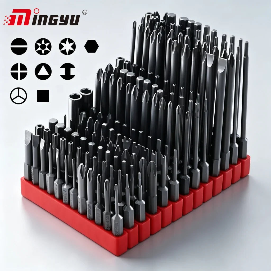12Pcs 1/4 Inch Magnetic Screwdriver Bits - 50mm 75mm 100mm Long Power Tool Bit Set