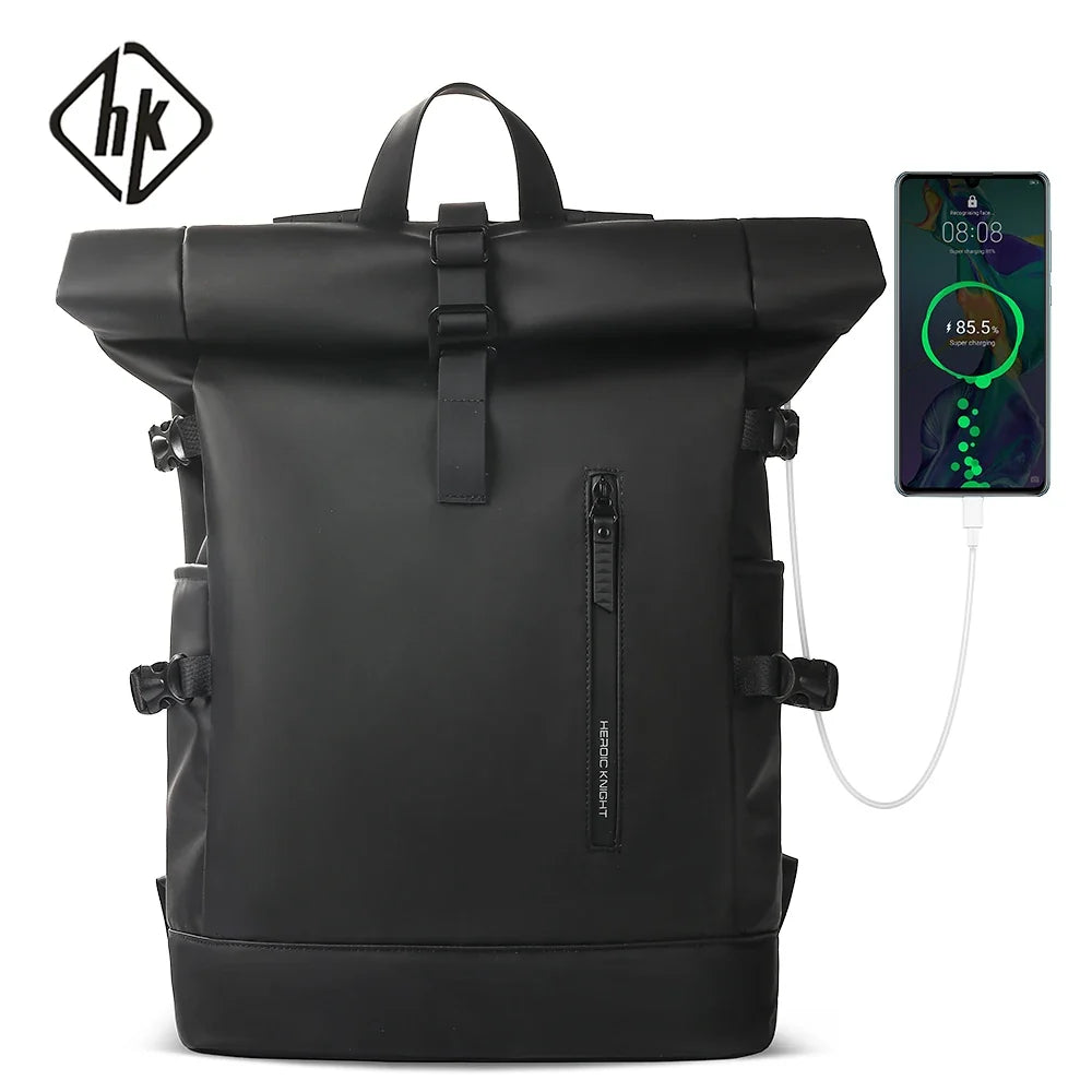 HK Expandable Travel Backpack - Large Waterproof 15.6 Inch Laptop Hiking Rucksack with USB Charging Port