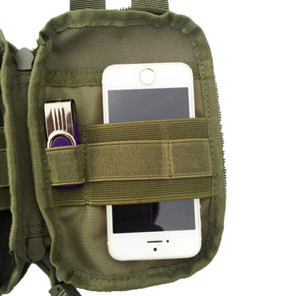Tactical MOLLE EDC Waist Pouch - Portable Outdoor First Aid Bag and Phone Holder for Camping Hunting Accessories
