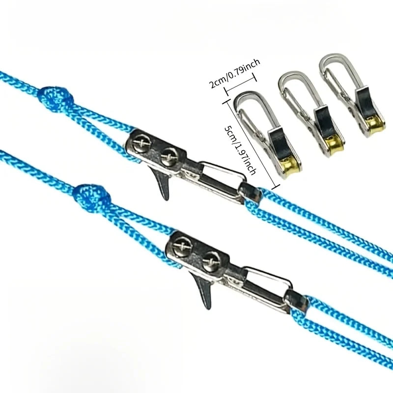 Rope Tying Tool & Tensioner - Heavy Duty Retractable Buckle with Roller for Camping, Hiking & Outdoor Gear