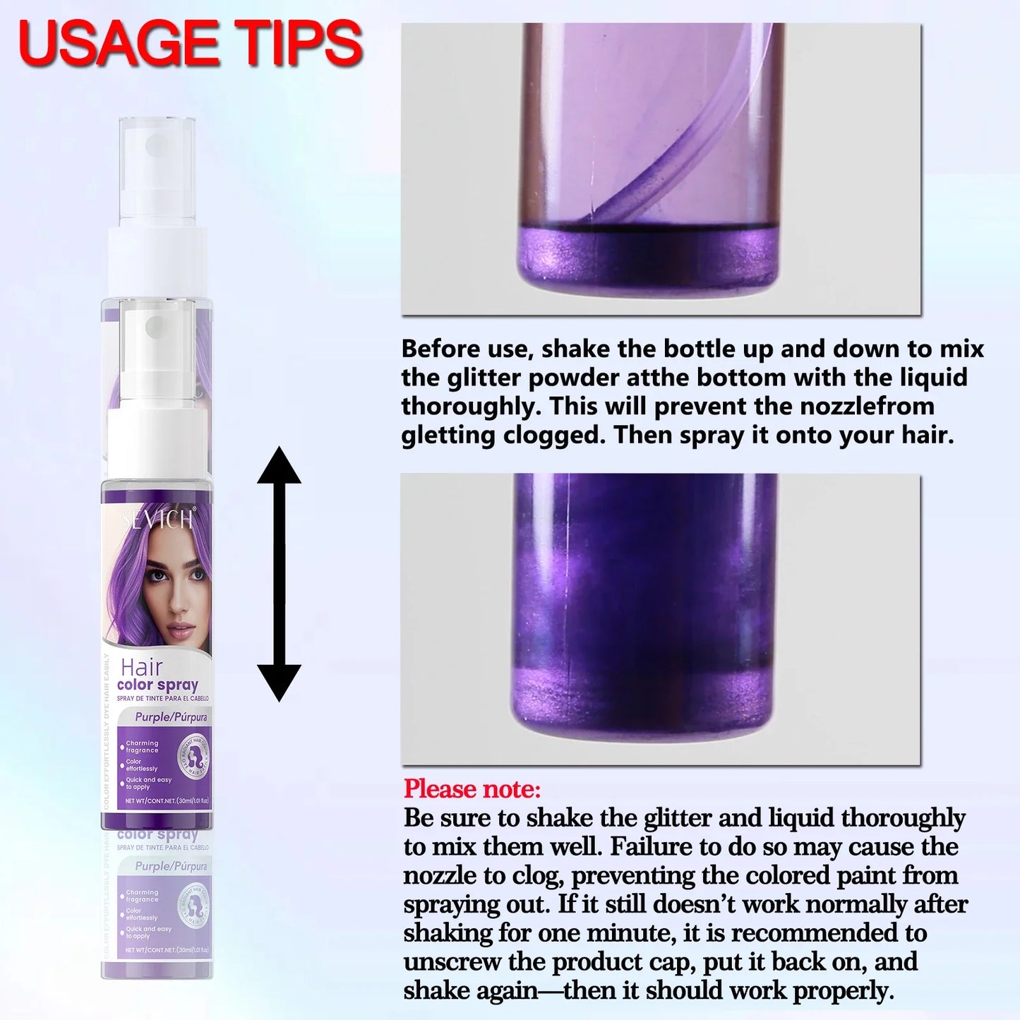 Temporary Hair Color Spray - Washable Instant Hair Dye for Multi-Color DIY Styling, Parties & Salon Looks