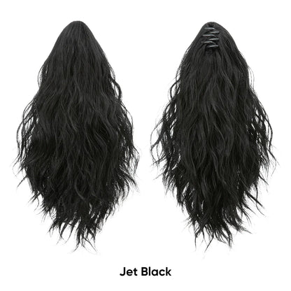 13-Inch Premium Synthetic Curly Claw Clip Ponytail – Blonde Brown Short Hairpiece, Fake Hair Extensions P064