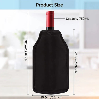 Wine Cooling Holder Ice Bag – Nylon Jelly Cooler Sleeve for Beer, Champagne & Soft Drinks, Picnic & Bar Tool