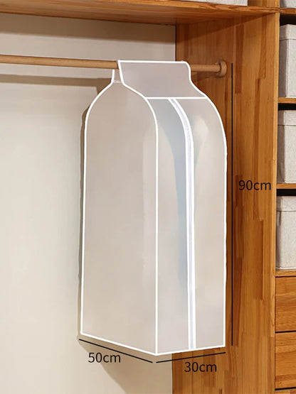 Transparent Clothing Dust Cover — Waterproof Hanging Garment Organizer for Dress & Wardrobe Storage