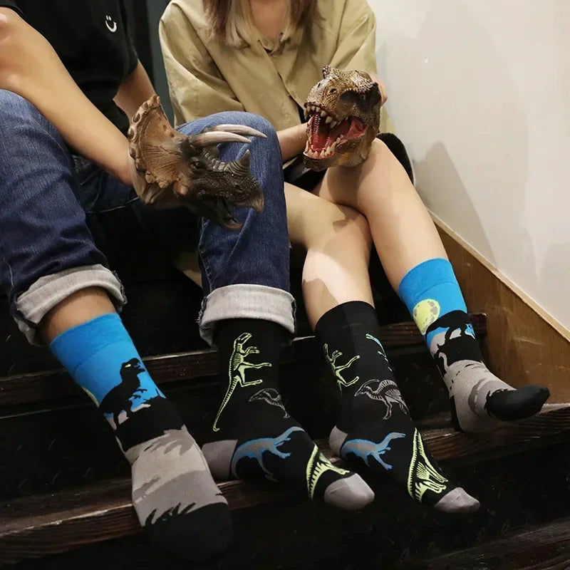 WY_New Asymmetrical Couples Mandarin Ducks Cotton Socks – Fashion Sports Colorful Medium & High Sleeve Unisex Crew Socks, Trendy Couple Gift Socks