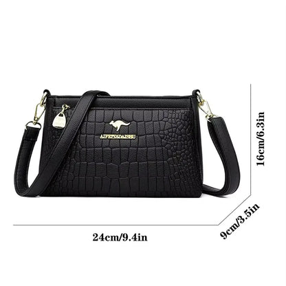 Luxury Women’s Leather Handbag – Large Capacity Shoulder & Crossbody Designer Bag
