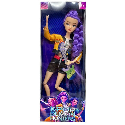 NEW KPop Demon Hunters Doll Toy — Rumi Mira Zoey Action Figure, Princess Baby Girl DIY Plastic Toy for Girls