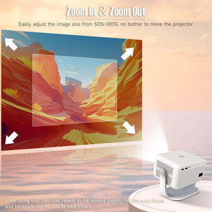 Magcubic Native 1080P 650ANSI 4K L018 Projector - 360° Auto Keystone Focus, Wifi6, BT5.2, Air Mouse, Portable Outdoor