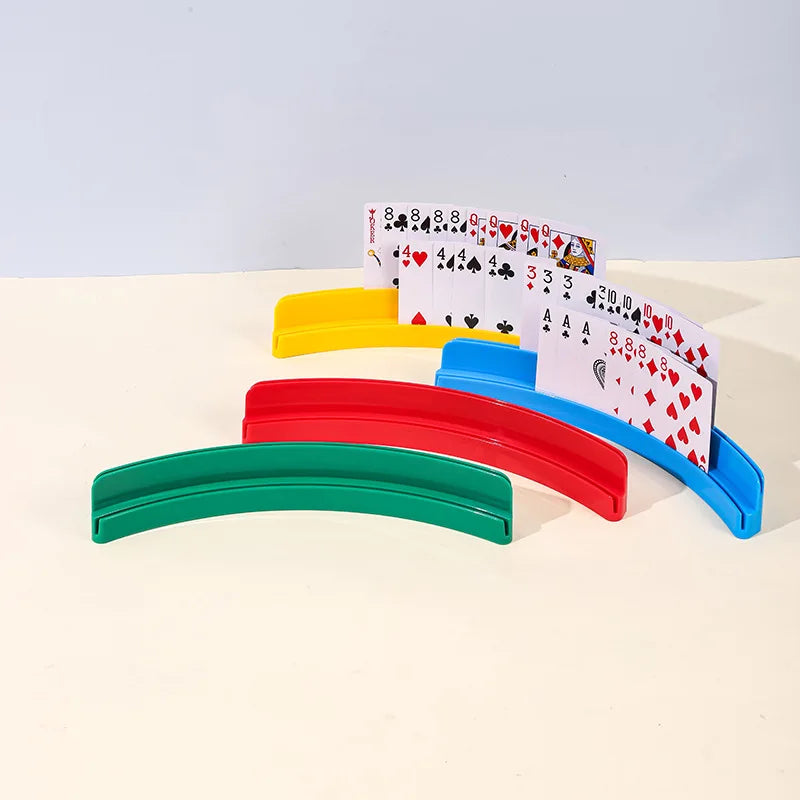 Plastic Poker Card Stand Holder - Creative Playing Card Support Clip Base for Easy Hands-Free Board Games