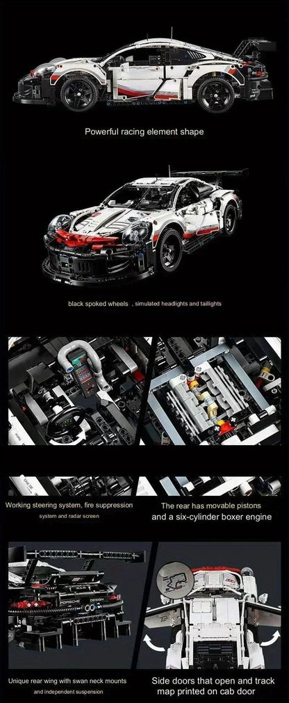 1580+PCS Technical Super Sports Car Building Kit – 1:10 Scale DIY Model Race Car Toy for Kids & Collectors