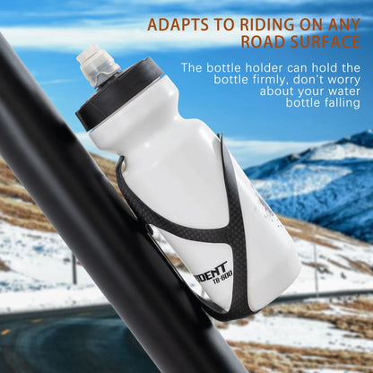 HUALONG 3K Carbon Fiber Bicycle Water Bottle Cage - Ultra-Light Matte Black MTB, Road & Gravel Bike Bottle Holder